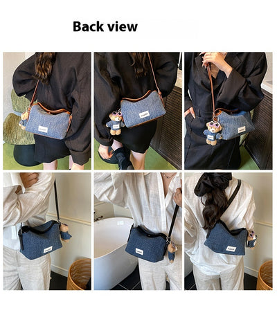 Bolsa Retro de Mezclilla para Commuter - Crossbody Casual Versátil - Image 11