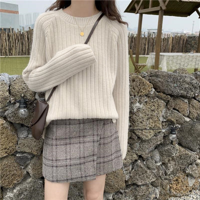 Suéter Suelto de Punto Liso para Mujer - Manga Larga Cómoda - Image 17