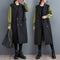 Abrigo Cardigan Doble Capa con Cuello Combinado - Estilo Casual Elegante
