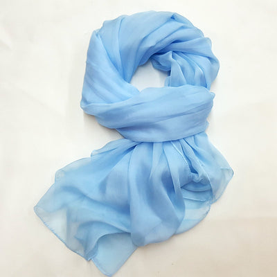 Pañuelo de Seda Elegante Liso para Mujer - Todas las Estaciones - Image 18