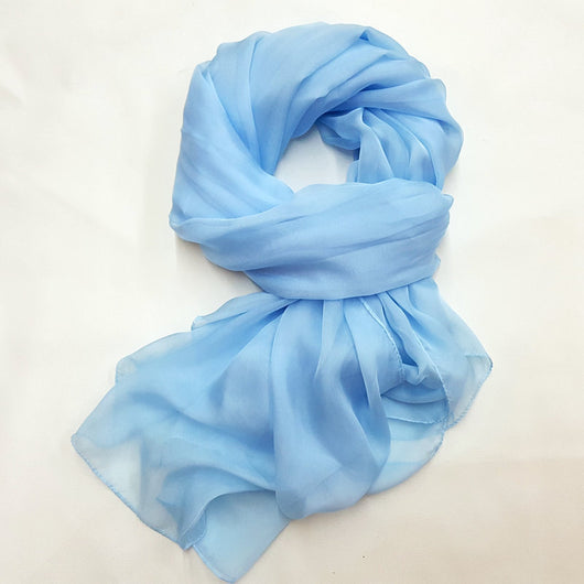 Pañuelo de Seda Elegante Liso para Mujer - Todas las Estaciones - Image 18