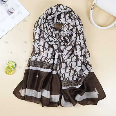 Pañuelo de Seda Estampado Ultraligero para Mujer - Protección Solar y Transpirable - Image 25