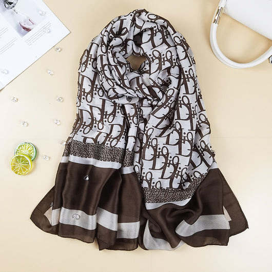 Pañuelo de Seda Estampado Ultraligero para Mujer - Protección Solar y Transpirable - Image 25