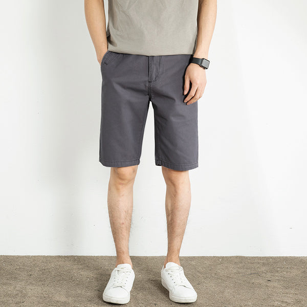 Pantalones Cortos Blancos Hombre Algodón Suelto Largo 5/4