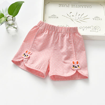 Shorts Holgados para Niñas con Estampado de Lunares Estilo Occidental - Image 6
