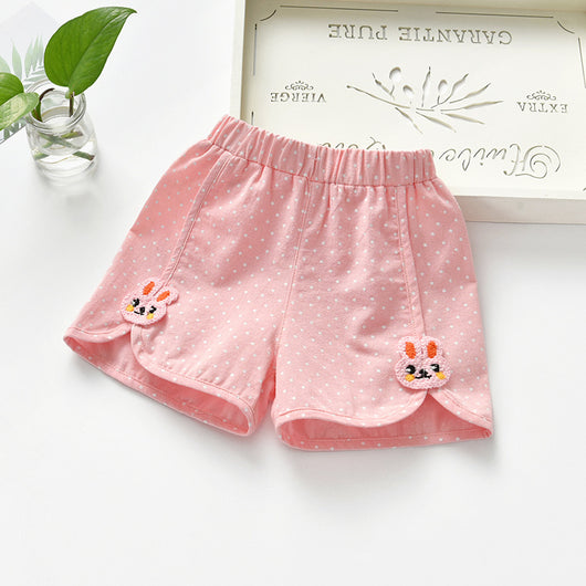 Shorts Holgados para Niñas con Estampado de Lunares Estilo Occidental - Image 6