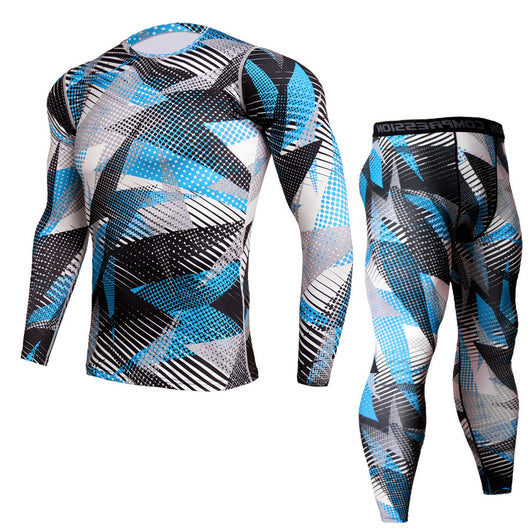 Conjunto Deportivo Ajustado de Manga Larga Secado Rápido para Hombre - Image 17