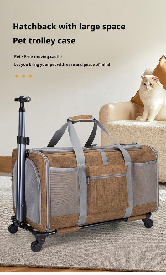 Bolsa de Transporte Plegable para Mascotas con Ruedas y Correa - Image 16
