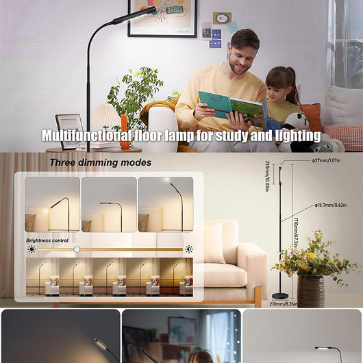 Lámpara de Pie Regulable para Lectura - Luz Cálida Ajustable - Image 12