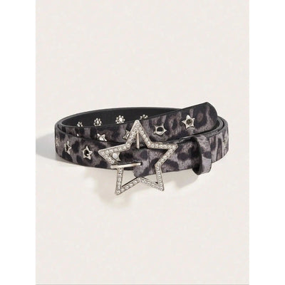 Cinturón de Cuero PU para Mujer con Remaches Estrella y Ojales Metálicos - Image 5