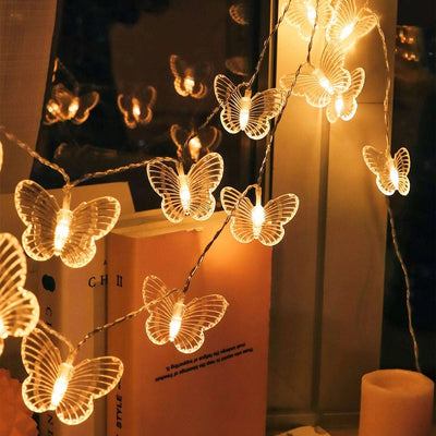 Guirnalda de Luces Navideñas con Mariposas - 3 Metros 20 LED