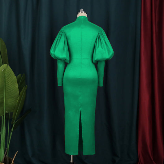 Vestido de Fiesta Navideño con Mangas Abullonadas - Image 11