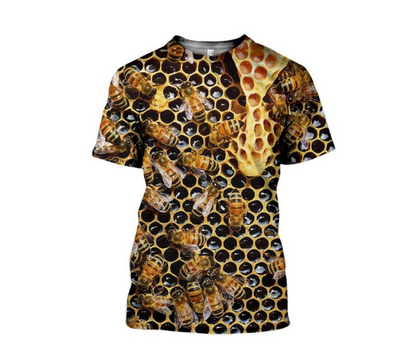 Camiseta Hombre Cuello Redondo Estampado Miel - Image 9