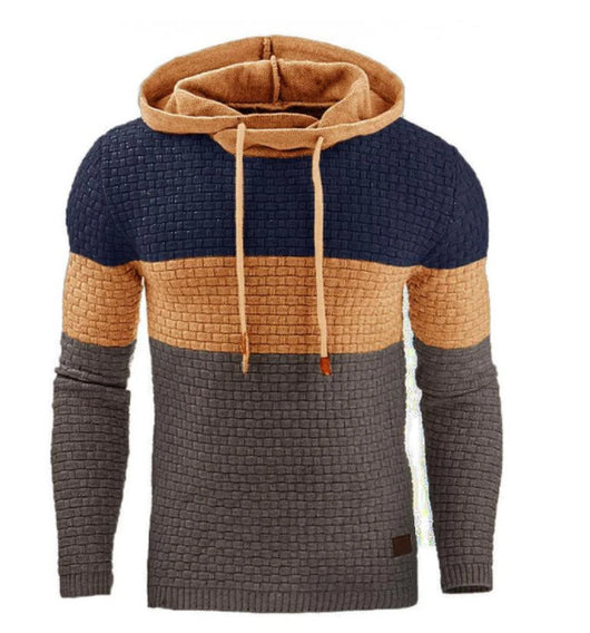 Sudadera con Capucha Jacquard para Hombre - Abrigo Cálido en Tonos Tierra - Image 2