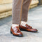Mocasines con Borlas Hombre Estilo Brogue Tallado Clásico Británico