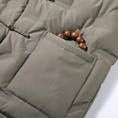 Abrigo Acolchado Estilo Tang Chino para Hombre - Invierno y Otoño - Image 4