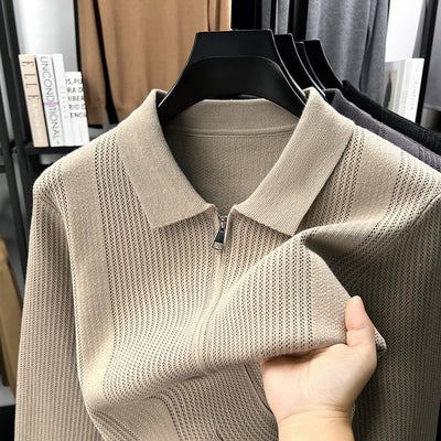 Cardigan Tejido con Cierre para Hombre - Abrigo Casual Elegante - Image 11