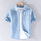 Camisa Jeans Masculina Manga Curta de Algodão - Clássica e Versátil