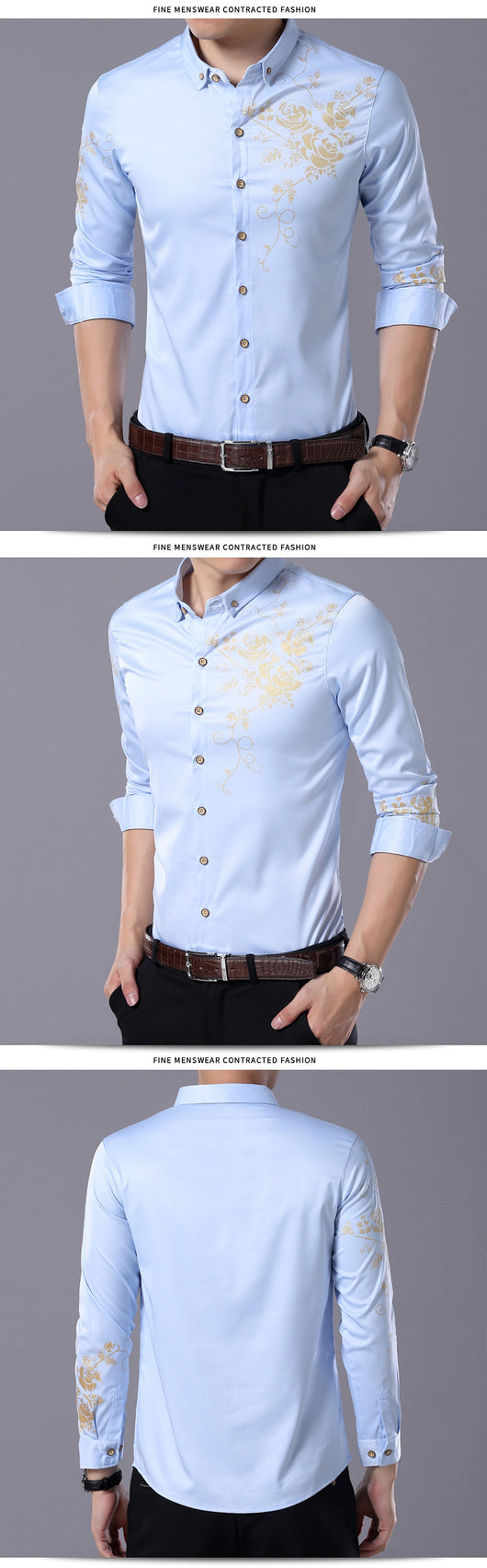 Camisa Estampado Flores para Hombre - Image 3