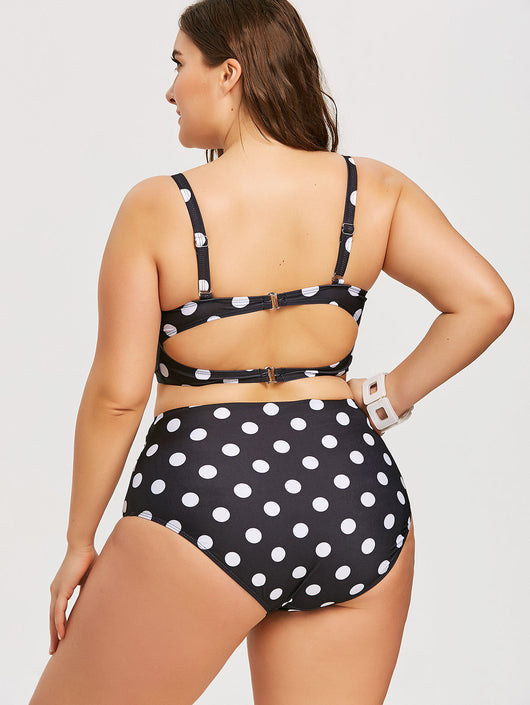 Bikini Retro de Lunares Talle Alto Acolchado para Tallas Grandes - Image 10