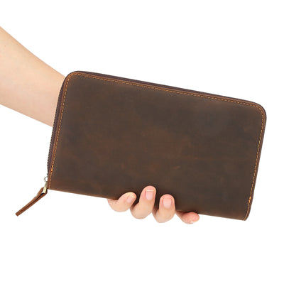 Bolsa de Cuero Genuino para Hombre Estilo Retro Clásico con Gran Capacidad - Image 10