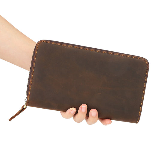 Bolsa de Cuero Genuino para Hombre Estilo Retro Clásico con Gran Capacidad - Image 10
