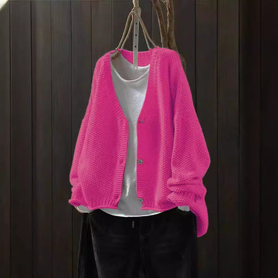 Cardigan de Punto V-Neck Casual Versátil para Otoño - Image 6
