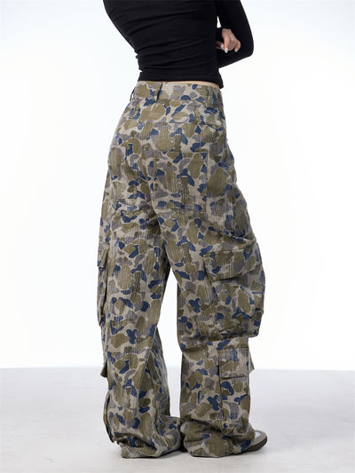 Pantalones Cargo Anchos Camuflaje para Mujer - Estilo Casual y Versátil - Image 20