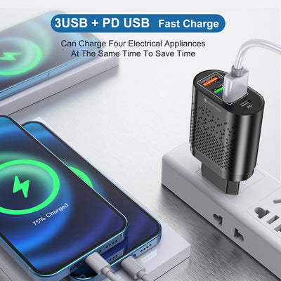Cargador Rápido 3 USB + Type-C 3.1A - Image 16