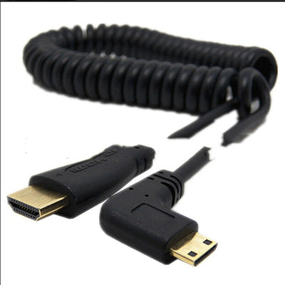 Cable HDMI Mini Acodado con Resorte - Versión 1.4 Full HD 4K - Image 2
