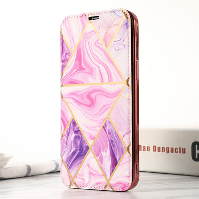 Funda Tipo Cartera para iPhone con Diseño Mármol y Compartimentos para Tarjetas - Image 13