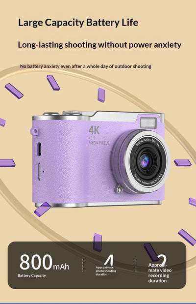 Cámara Digital 4K con Sensor de Alta Resolución para Fotos y Selfies - Image 12