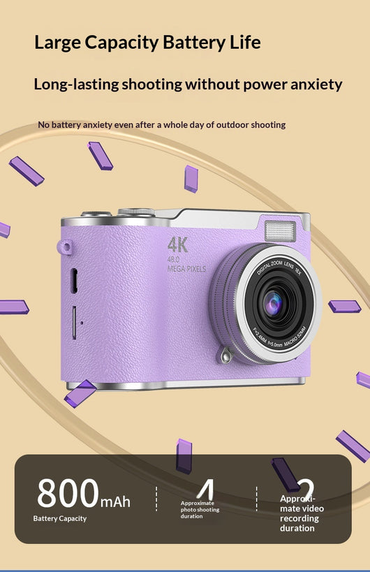 Cámara Digital 4K con Sensor de Alta Resolución para Fotos y Selfies - Image 12