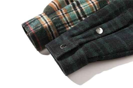 Sudadera Cardigan Cuadros con Capucha Oversize Estilo Europeo - Image 15