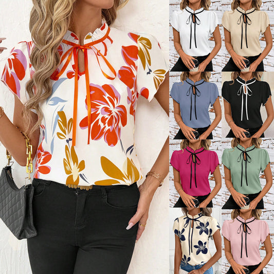 Blusa Tie-Dye con Cuello Redondo para Mujer