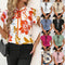 Blusa Tie-Dye con Cuello Redondo para Mujer