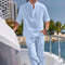 Conjunto Casual Hombre: Playera Manga Larga y Pantalón Sólido Tendencia