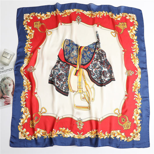Pañuelo de Seda Simulada Versátil para Mujer - Image 5