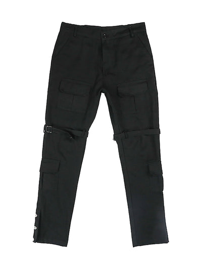 Pantalones Cargo con Múltiples Bolsillos y Botones - Image 8