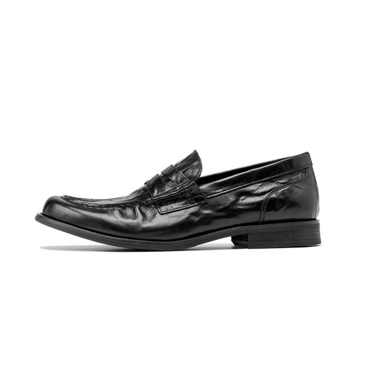 Mocasines de Cuero Genuino con Pliegues - Zapatos Casuales Cómodos