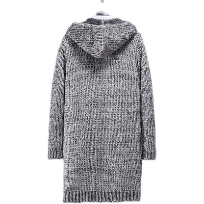 Cardigan Tejido Holgado con Capucha para Hombre - Suéter Casual - Image 7