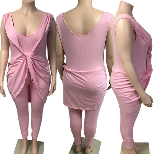 Jumpsuit Ejecutivo de Seda Láctea para Mujer - Talla Grande - Image 18