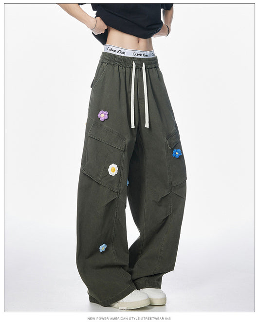 Pantalones de Trabajo Retro Multi-bolsillos Corte Recto Unisex - Image 14
