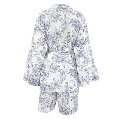 Conjunto de Dos Piezas: Camisa Estampada con Cordones y Manga Larga Holgada - Image 22