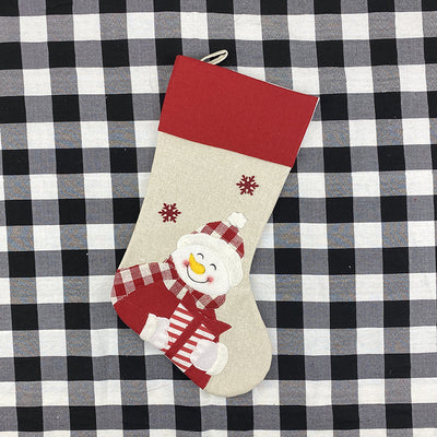 Bolsa de Regalo Navideña con Diseños de Papá Noel, Muñeco de Nieve y Reno - Image 9