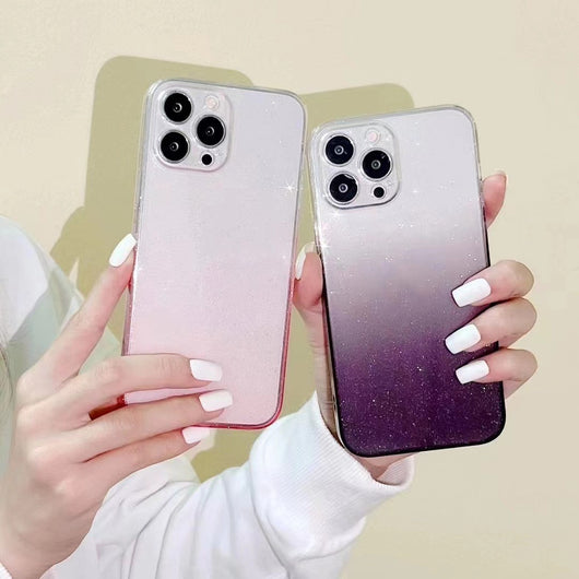 Funda Protectora de Vidrio Transparente con Efecto Degradado Brillante