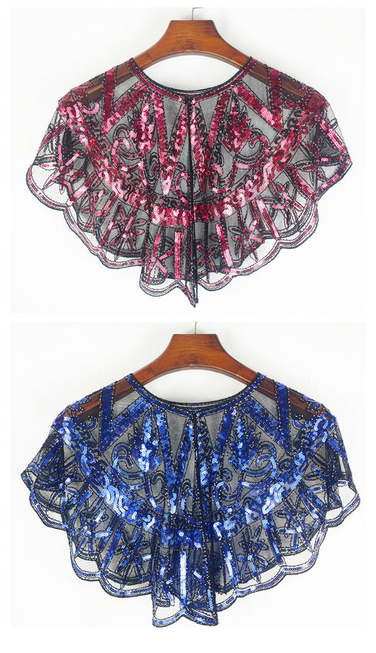 Capa Brillante con Lentejuelas y Malla para Mujer - Image 10