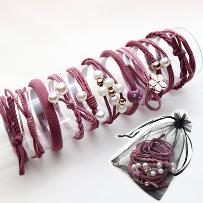 Set de 12 Bandas Elásticas de Goma para Cabello de Alta Resistencia