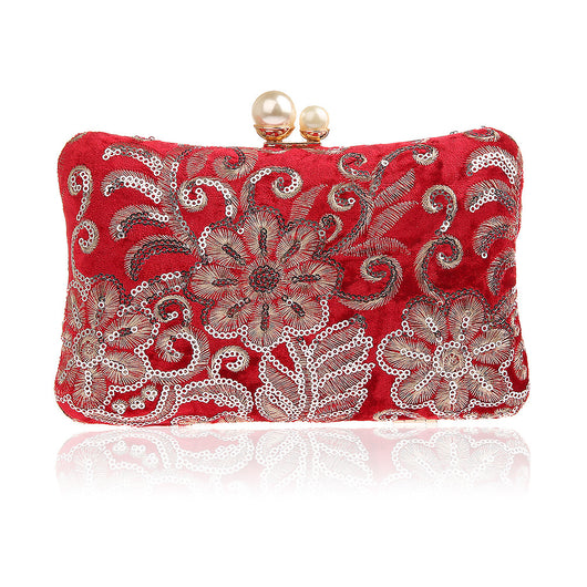 Cartera de Fiesta Retro con Lentejuelas Brillantes