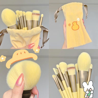 Set de 13 Brochas de Maquillaje Flor Púrpura con Cerdas Suaves - Image 8